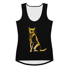 Curious Cat Faces All-Over Print Women's Tank Top - Beyond T-shirts