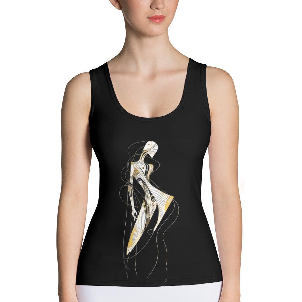 Minimalist Stripe All-Over Print Women's Tank Top - Beyond T-shirts