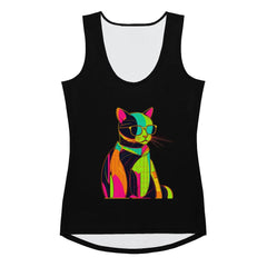 Whimsical Cat Charm All-Over Print Women's Tank Top - Beyond T-shirts