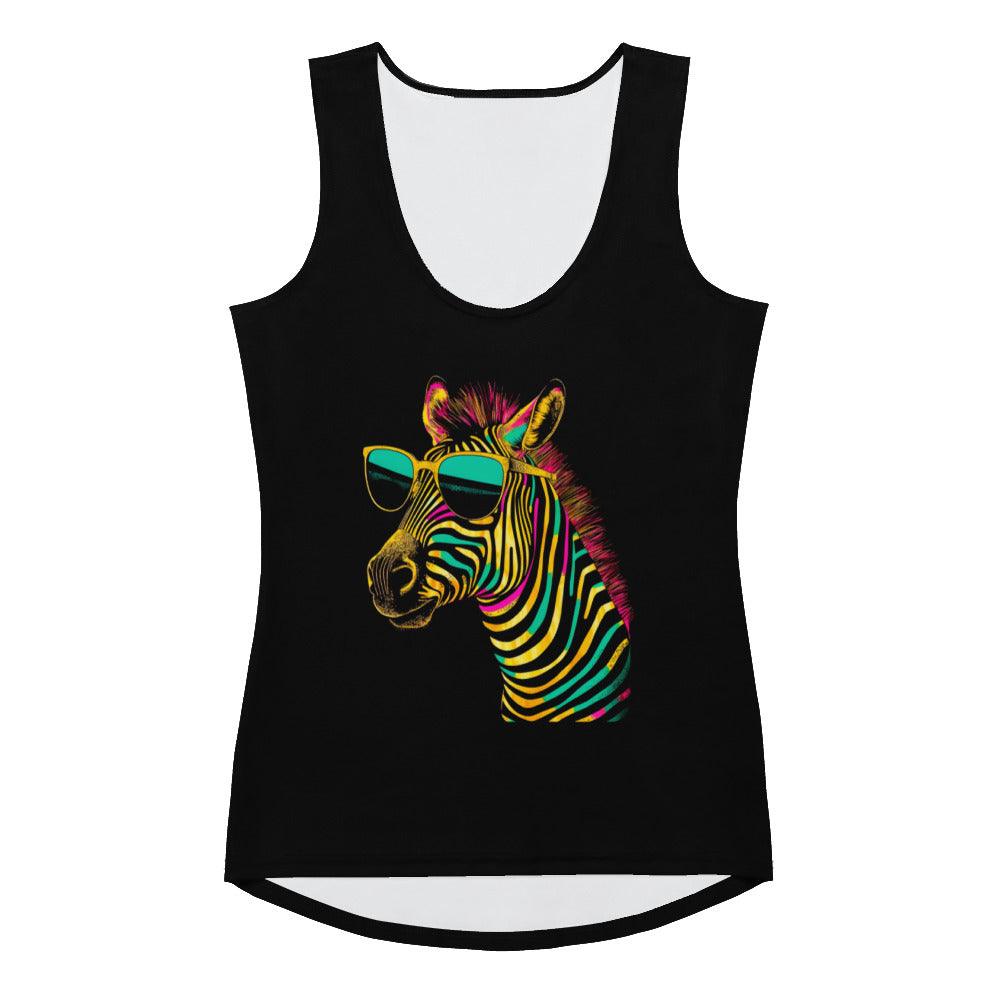 Striking Zebra Stripes All-Over Print Women's Tank Top - Beyond T-shirts