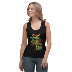 Striking Zebra Stripes All-Over Print Women's Tank Top - Beyond T-shirts