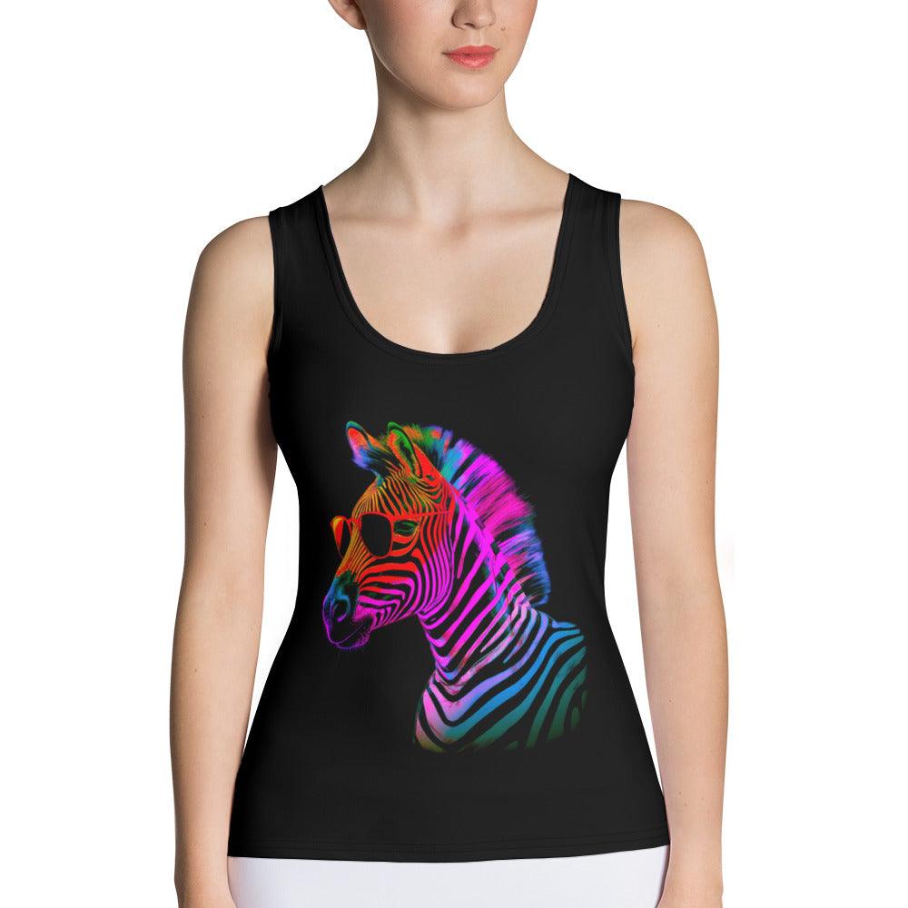 Zebra Wilderness Whispers Tank Top Ensemble - Beyond T-shirts