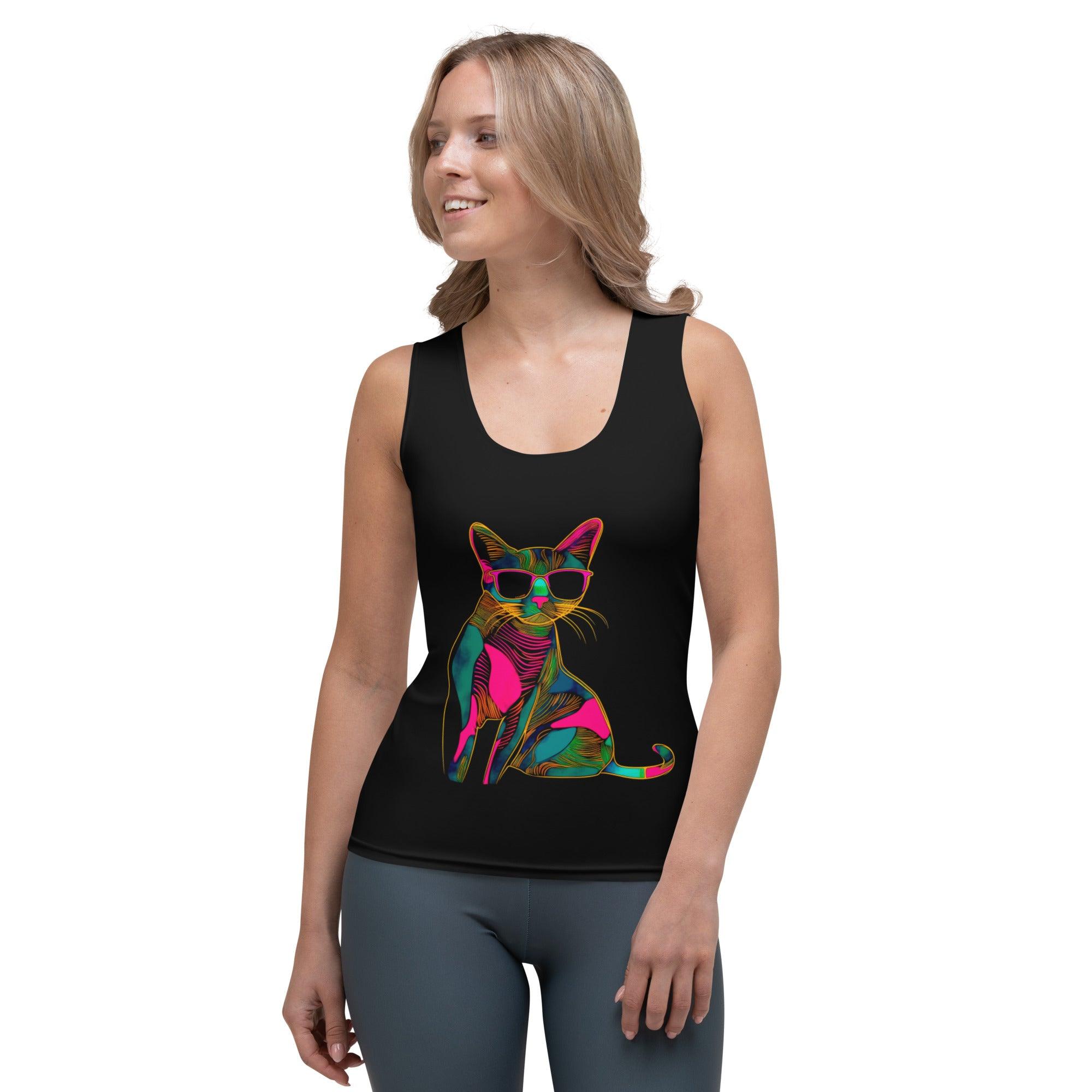 Cat Silhouette Serenity Tank Tops - Beyond T-shirts