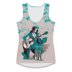 Melodic Elegance Women's All-Over Print Tank Top - Beyond T-shirts