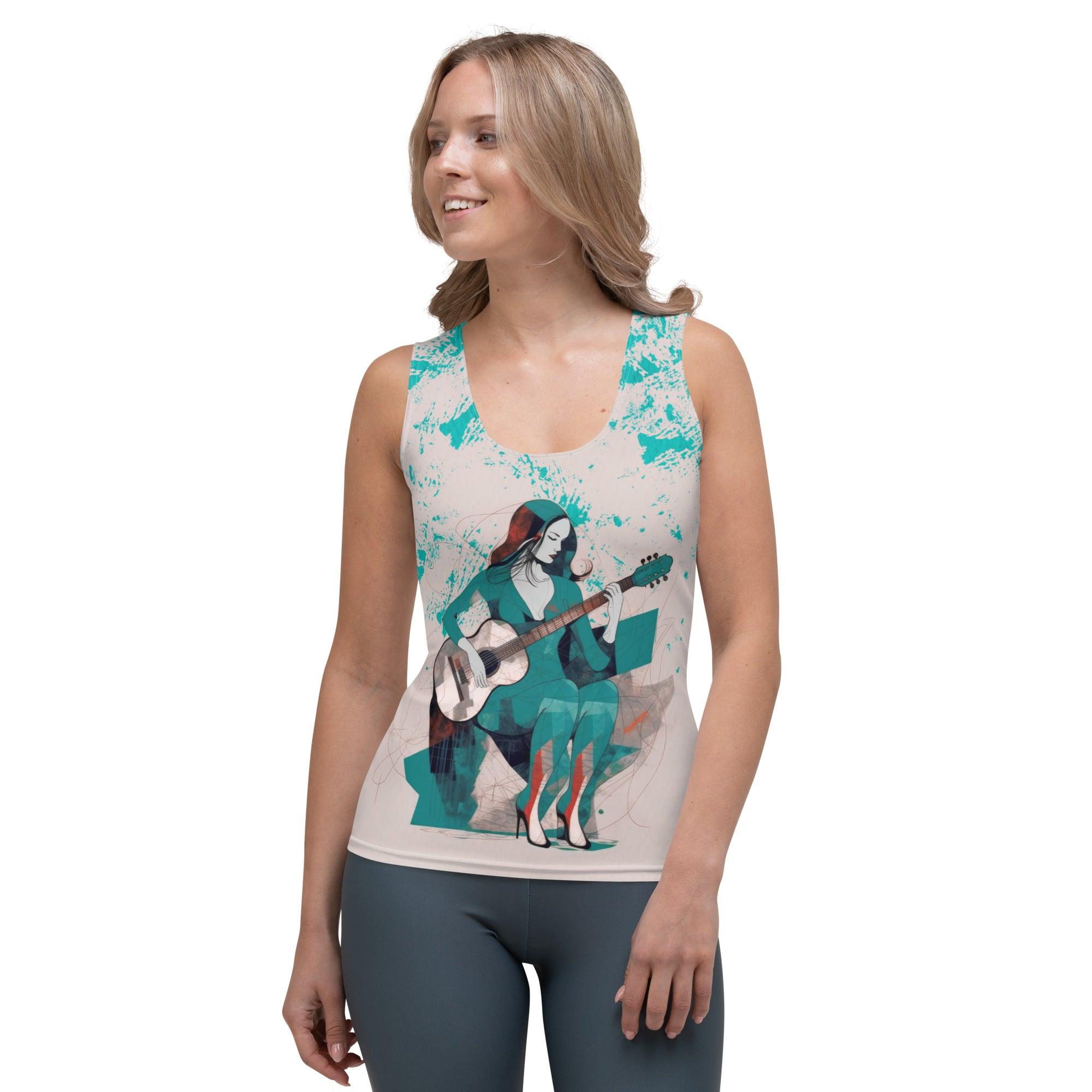 Melodic Elegance Women's All-Over Print Tank Top - Beyond T-shirts