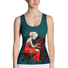 Melodic Harmony Women's Fashion Jam Tank Top - Beyond T-shirts