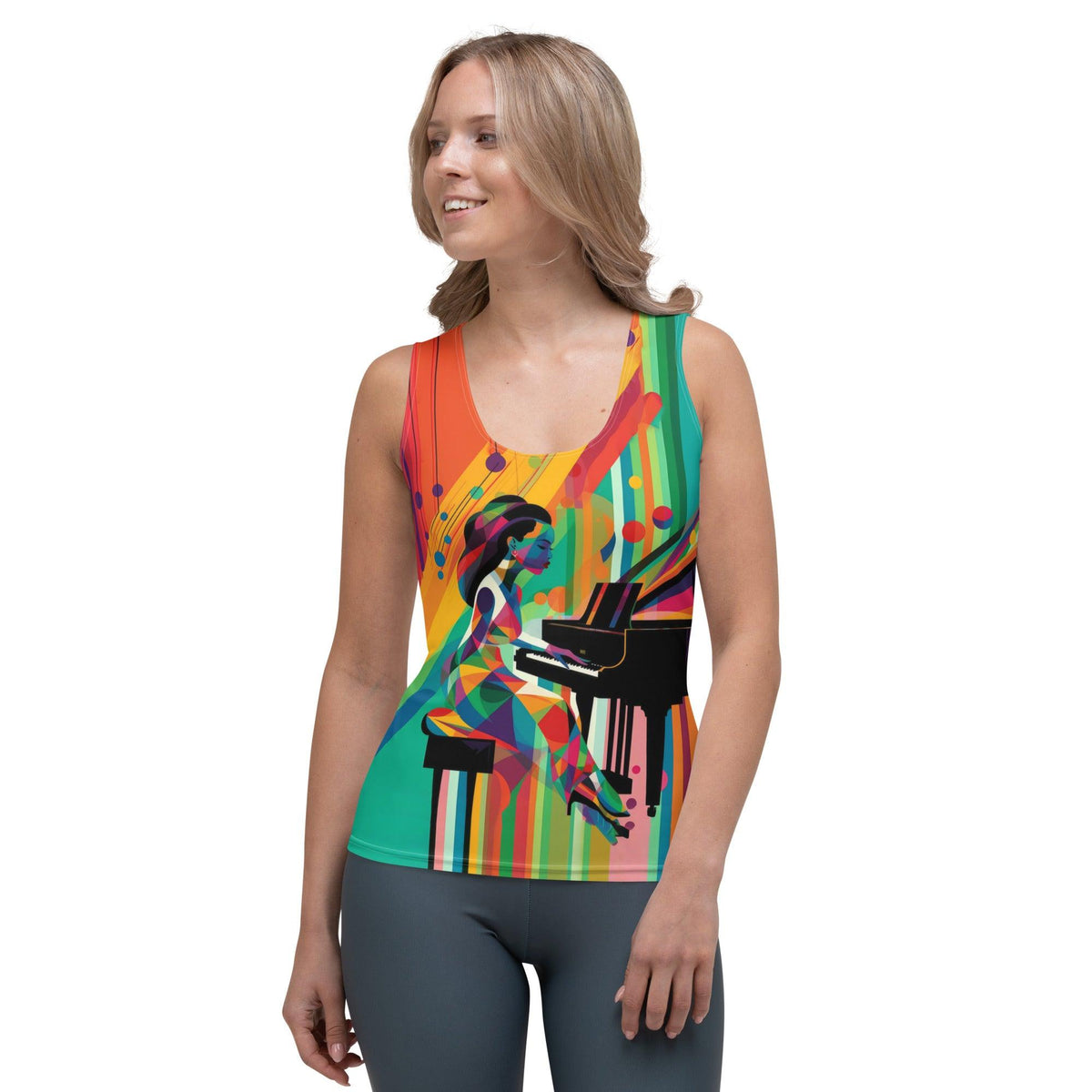 Fashionable Melodies Women's All-Over Print Tank Top - Beyond T-shirts