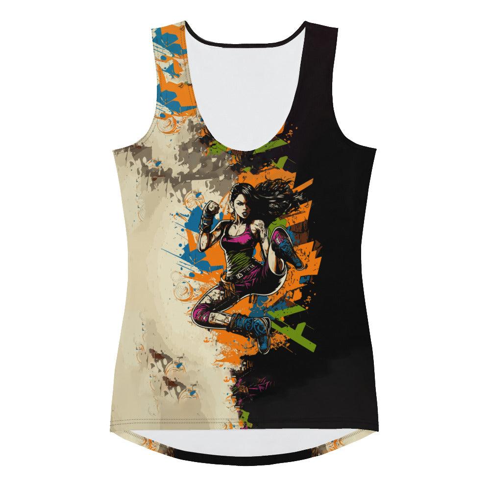 Kickboxing Elegance All-Over Tank - Fashionable Performance - Beyond T-shirts