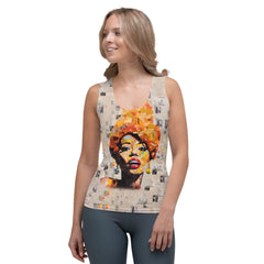 Harmonious Vibes Music-Themed Women's Tank Top - Beyond T-shirts