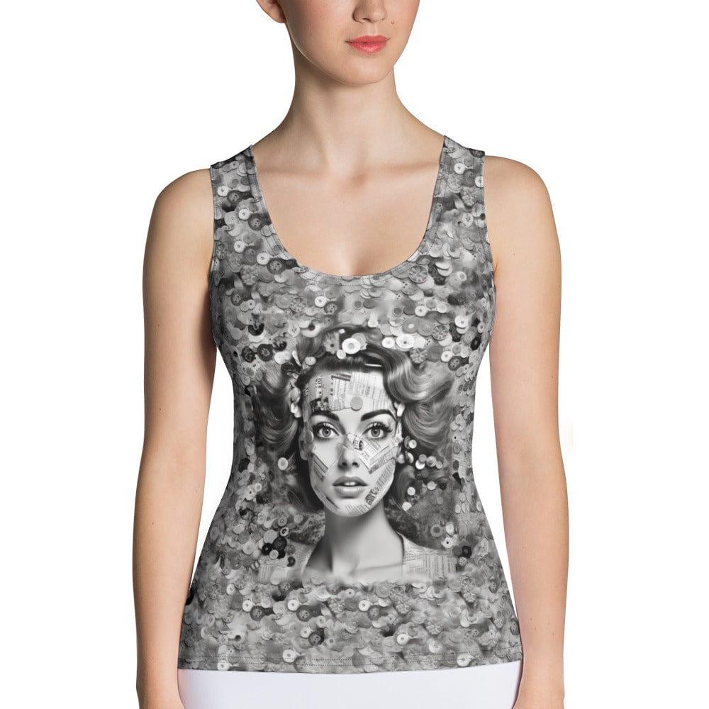 Musical Mosaic All-Over Print Women's Tank Top - Beyond T-shirts