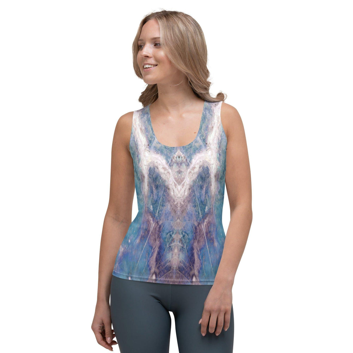 Savannah Splendor Women's Natural Pattern Tank Top - Beyond T-shirts