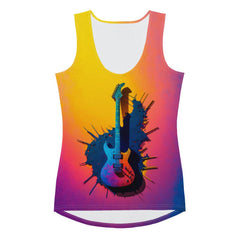 Music Lover's All-Over Print Women's Tank Top - Stylish Music Notes Design - Beyond T-shirts