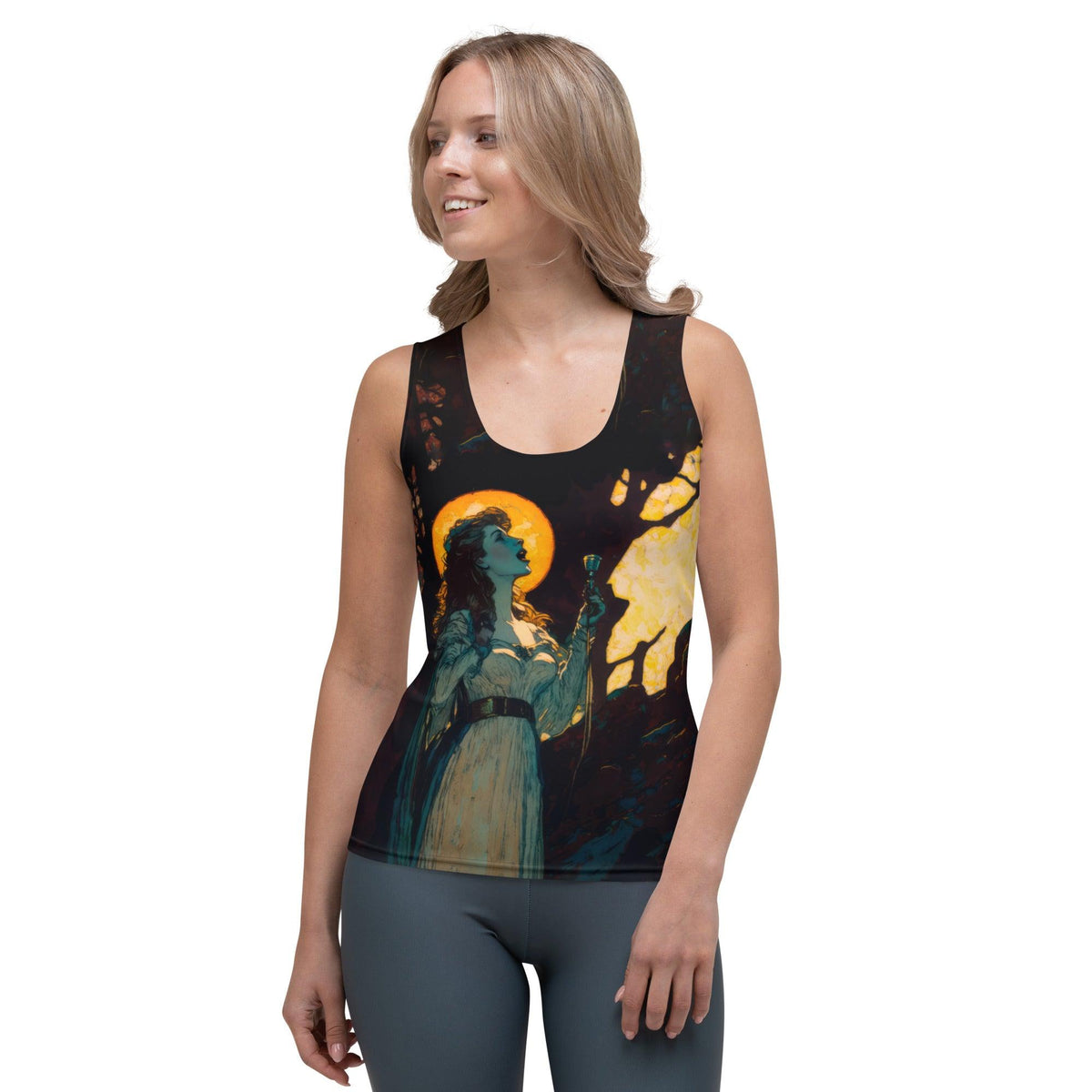 Melody Infused Women's Music Tank Top - All-Over Print Harmonies - Beyond T-shirts