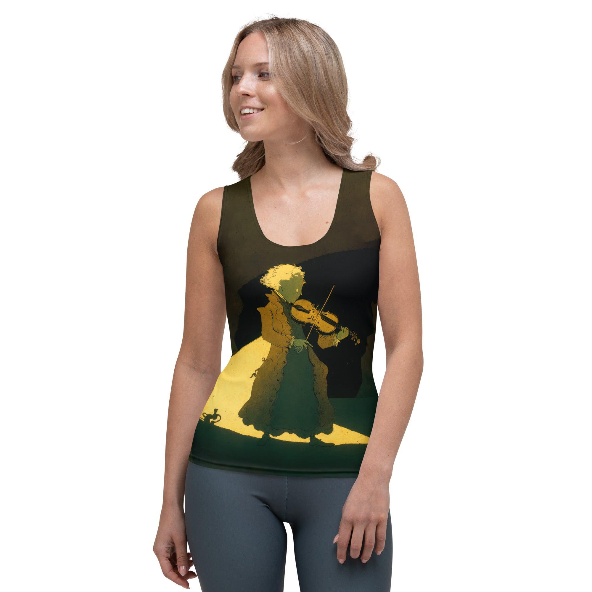 Vintage Vinyl Vibes - Women's All-Over Print Music Tank Top - Beyond T-shirts