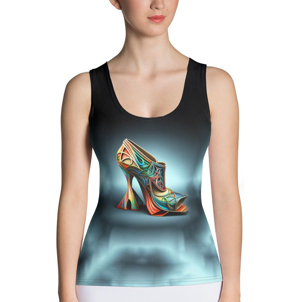 Prism Path Futuristic Shoes Women's Tank Top - Beyond T-shirts