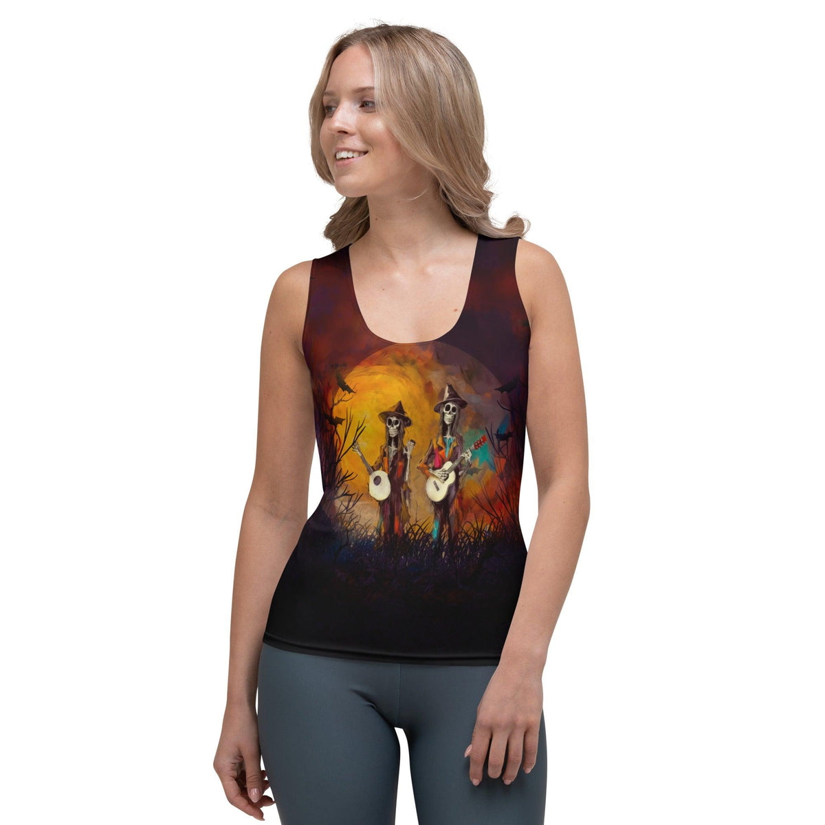 Gothic Elegance Halloween Tank Top - Beyond T-shirts