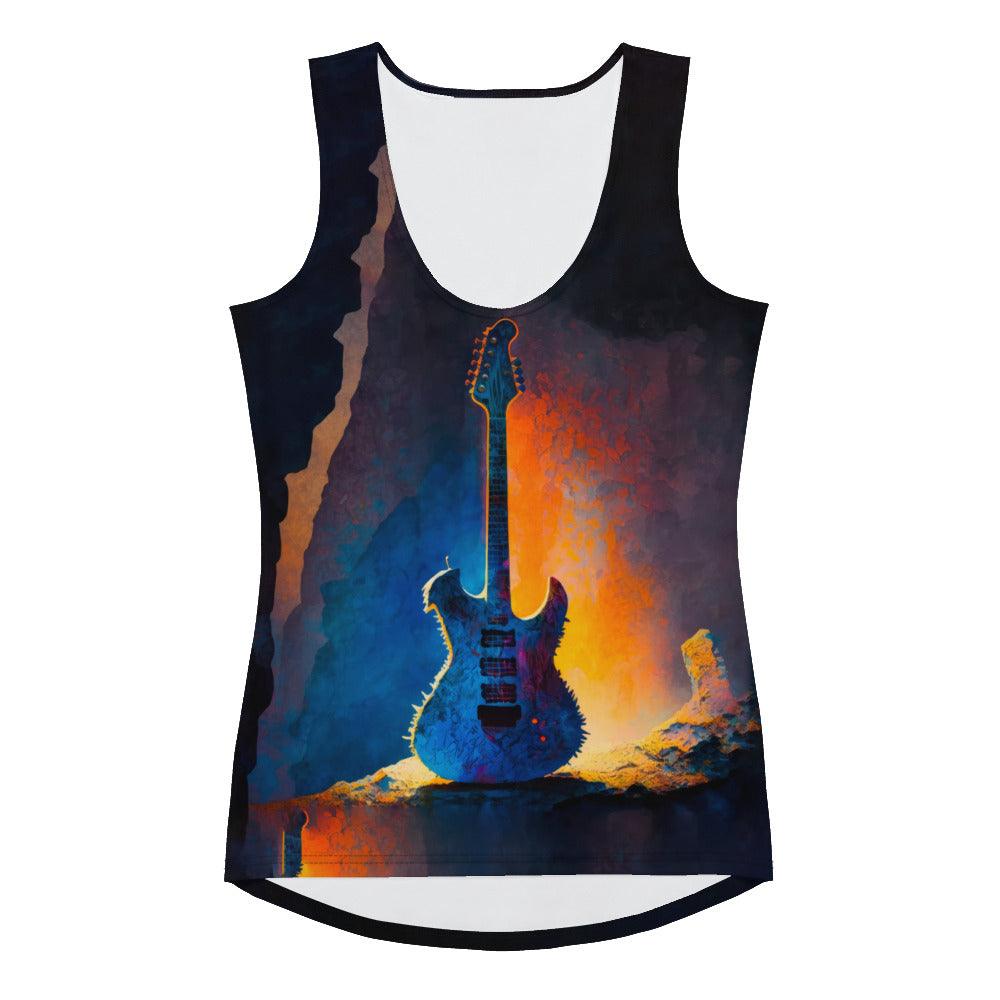 Harmony in Style: Women's Music-Printed Tank Top - Beyond T-shirts