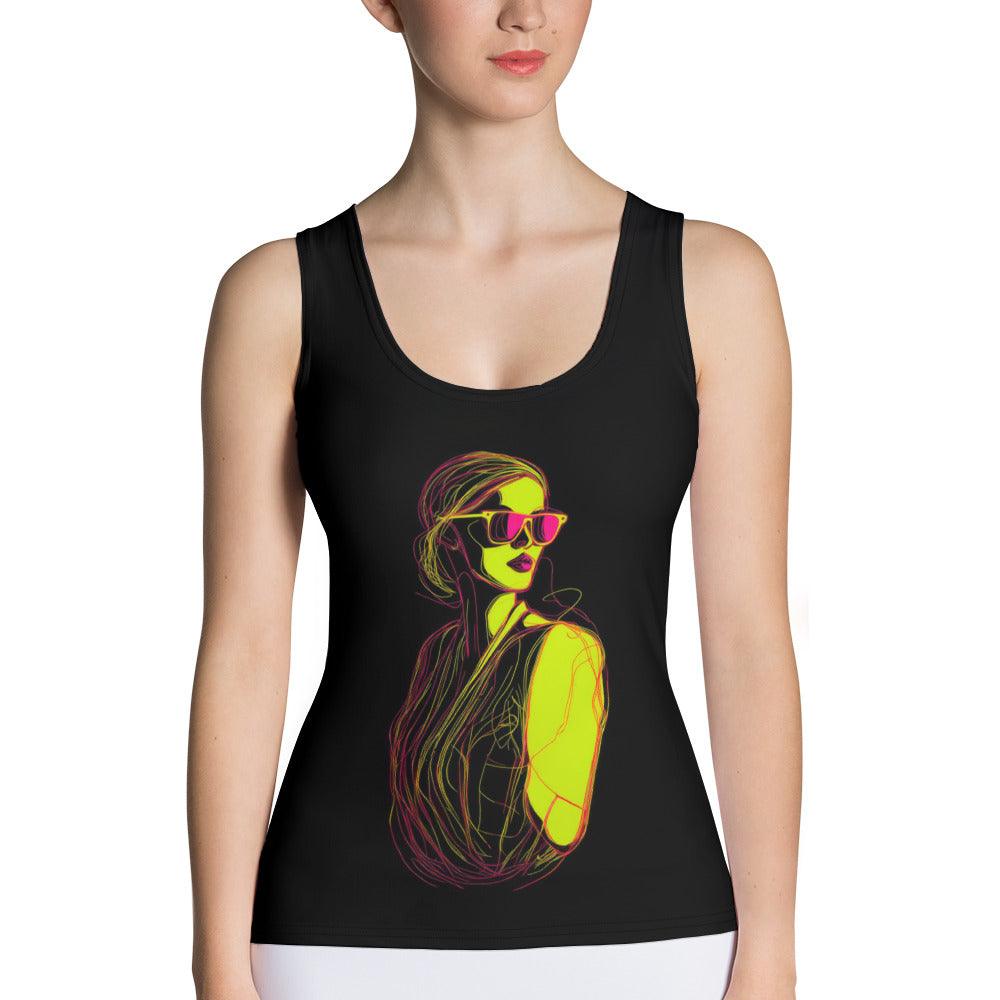 Abstract Artistry Women's All-Over Print Tank Top - Beyond T-shirts