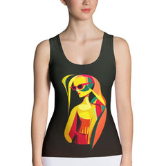 Cultural Fusion Chic Women's All-Over Print Tank Top - Beyond T-shirts