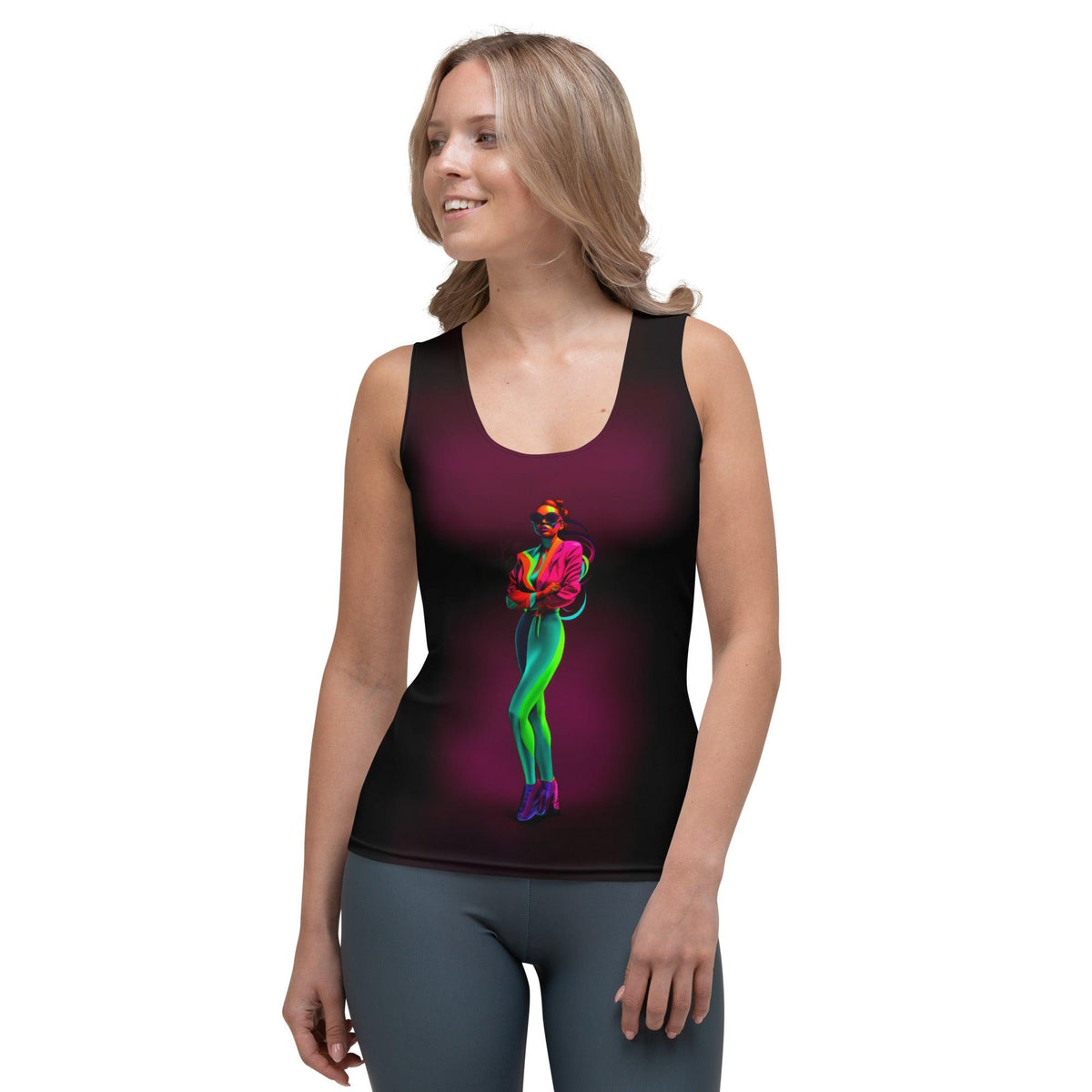 Abstract Artistry Edge Women's All-Over Print Tank Top - Beyond T-shirts