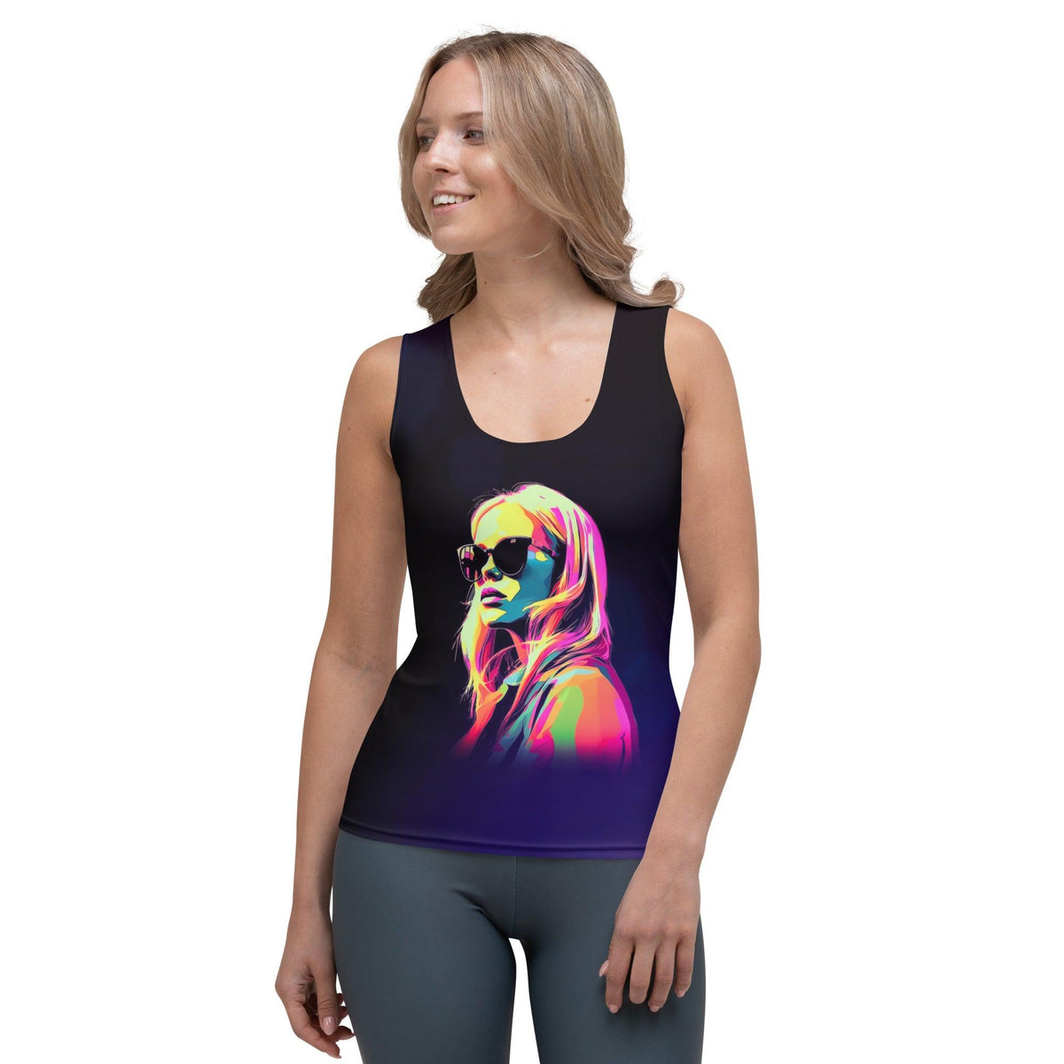 Colorful Canvas Elegance Women's All-Over Print Tank Top - Beyond T-shirts