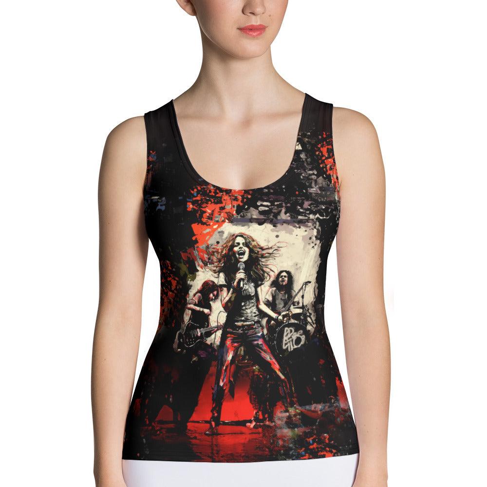 Graffiti Groove All-Over Print Women's Tank Top - Beyond T-shirts