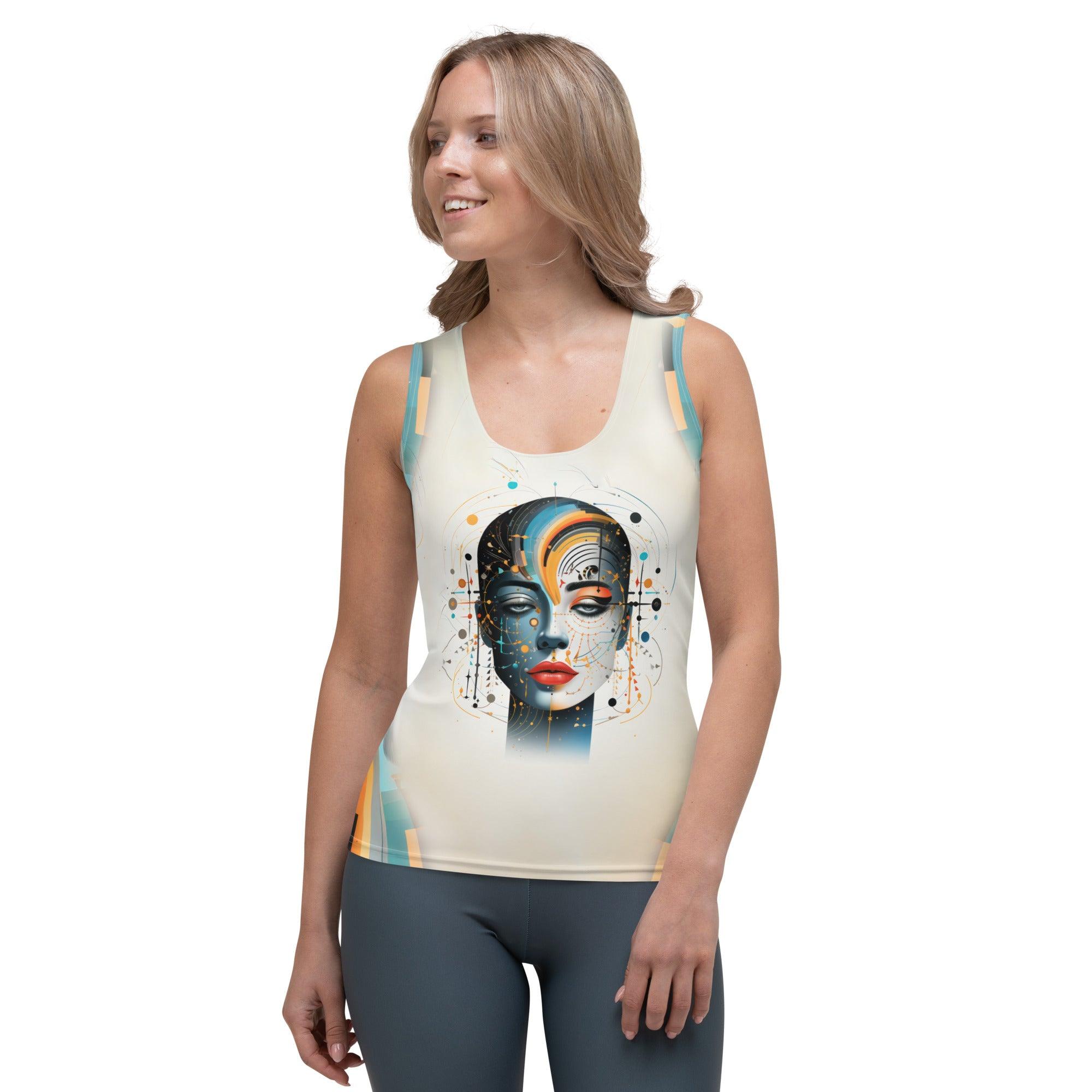 Painterly Poise Sleeveless Top - Beyond T-shirts