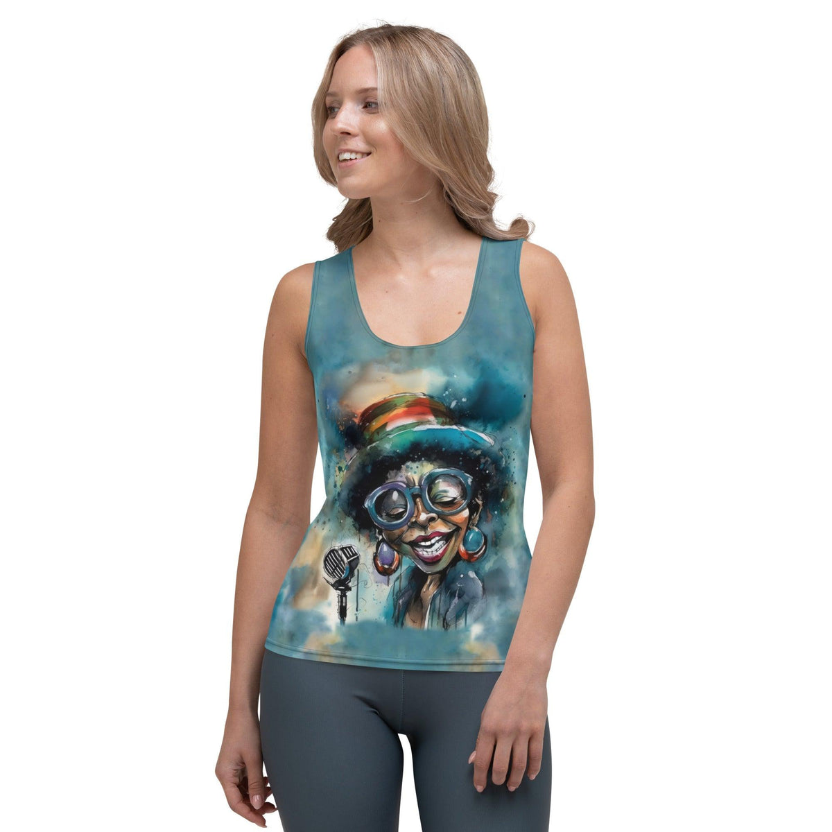 Melodic Muse Caricature Tank Top - Beyond T-shirts