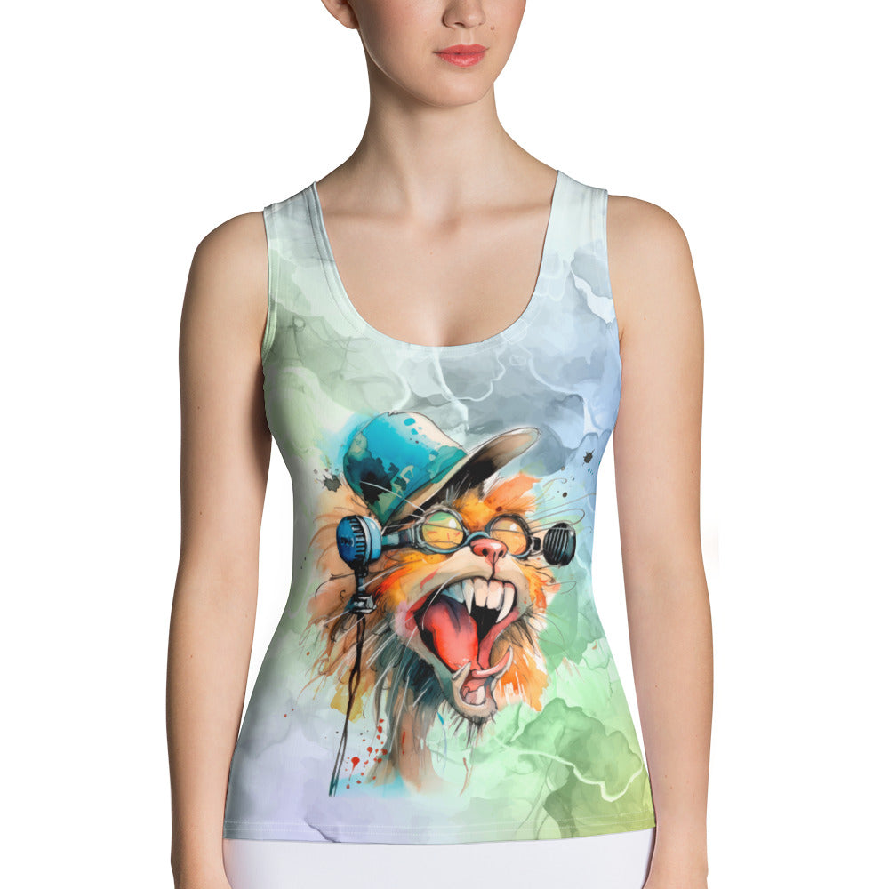 Percussionist's Playful Performance  Women's Tank Top