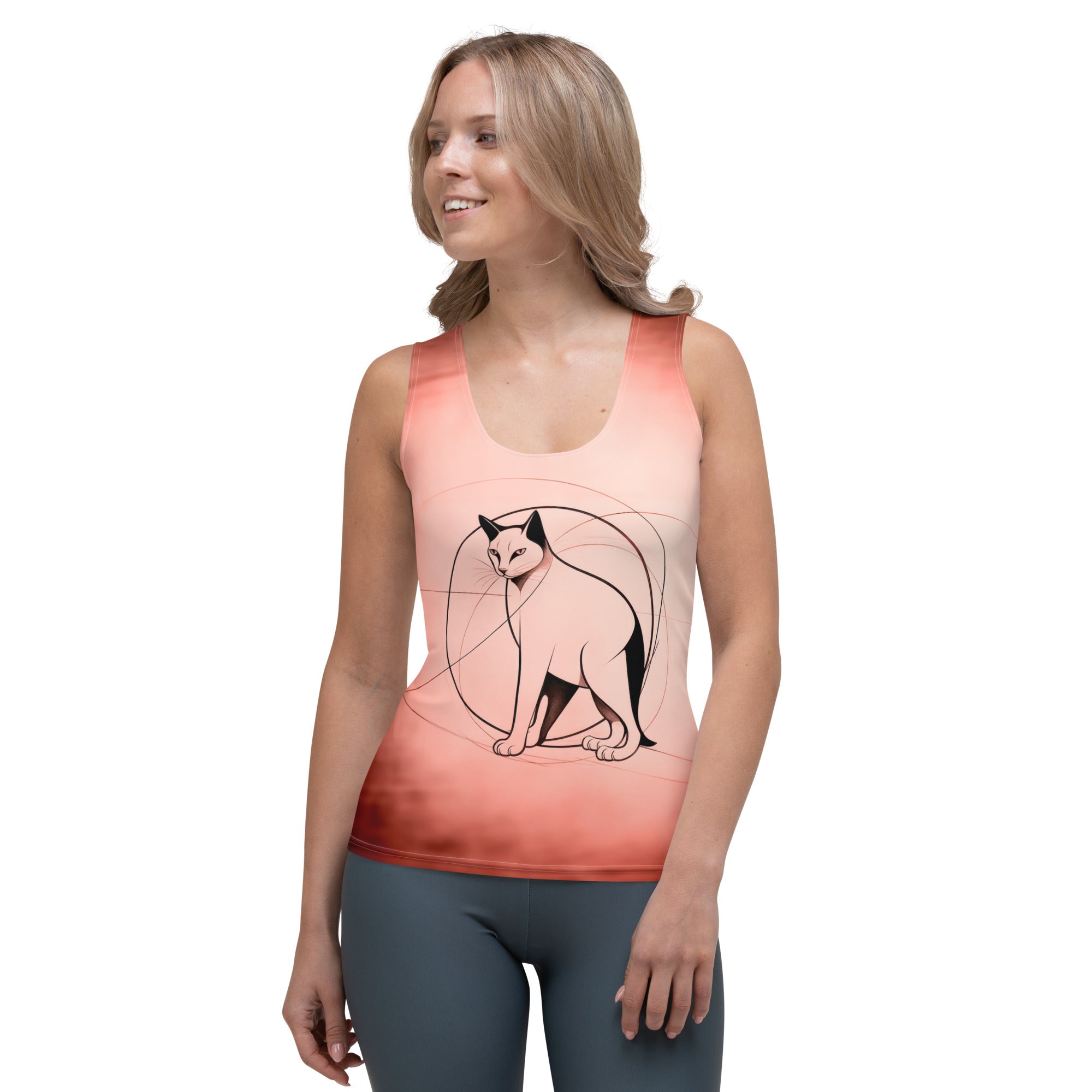 Fashionable Feline Flair Tank Top