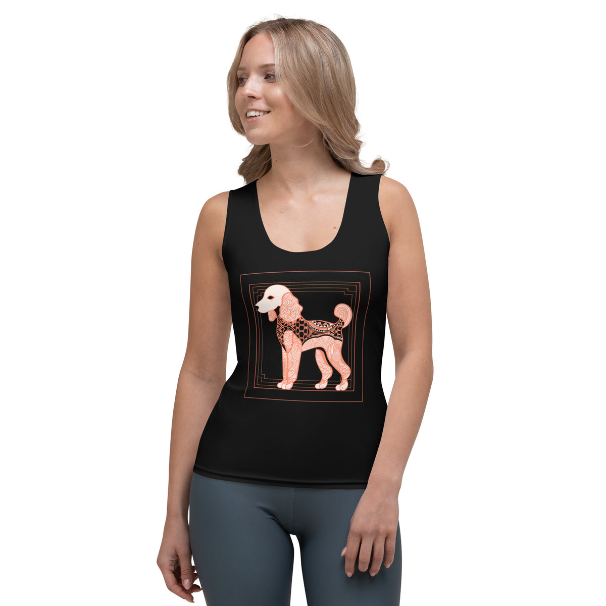 Graceful Golden Retriever Glow Tank Top