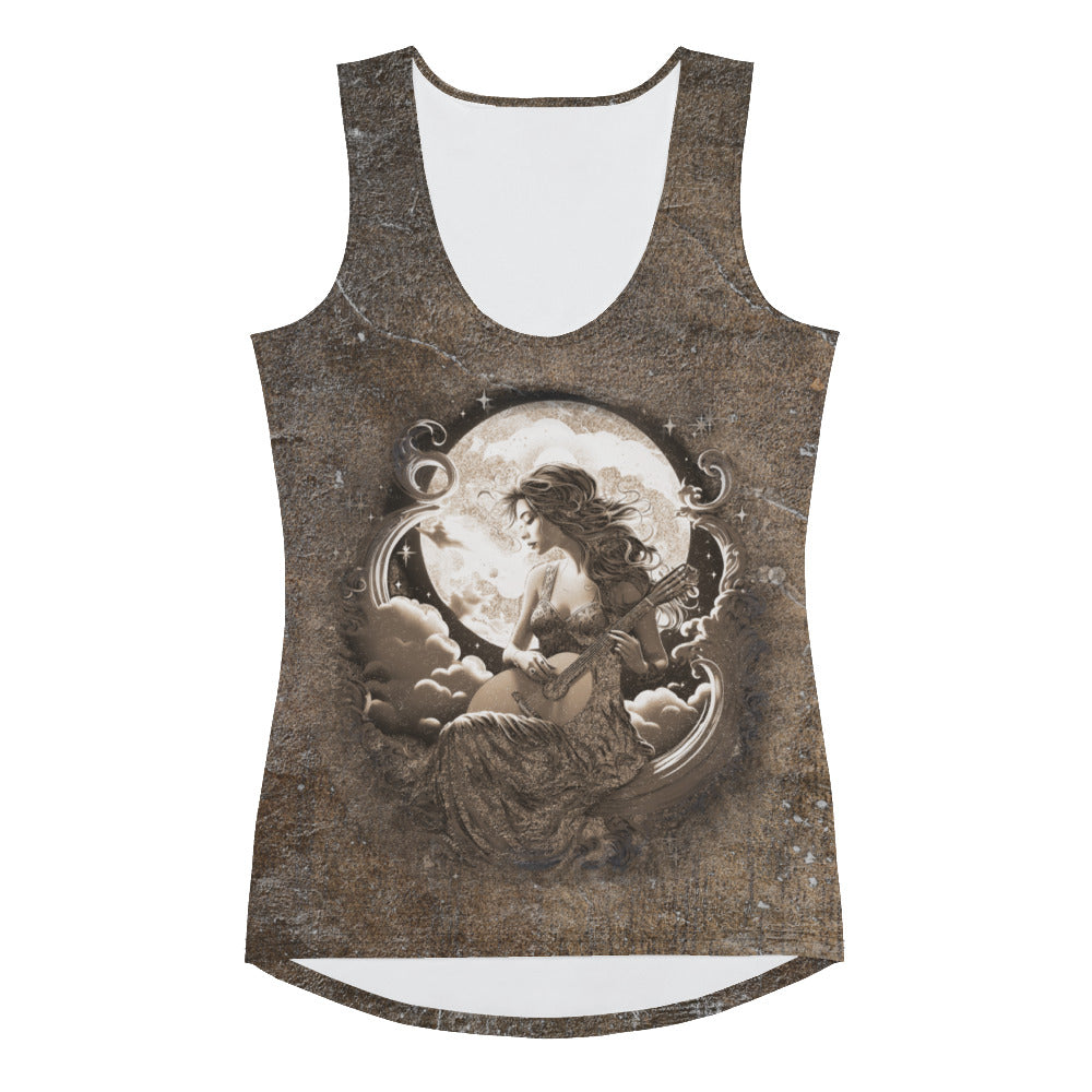 Bass Clef Beauty Bloom Sublimation Cut & Sew Tank Top