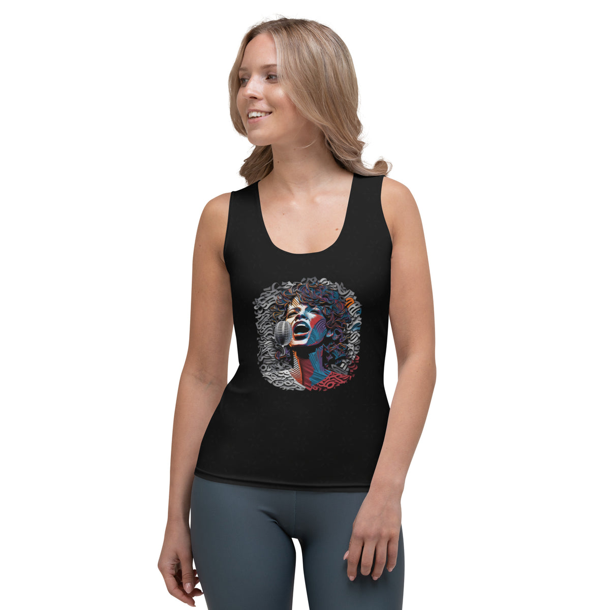 Rhythmic Radiance Musical Women's Tank Top