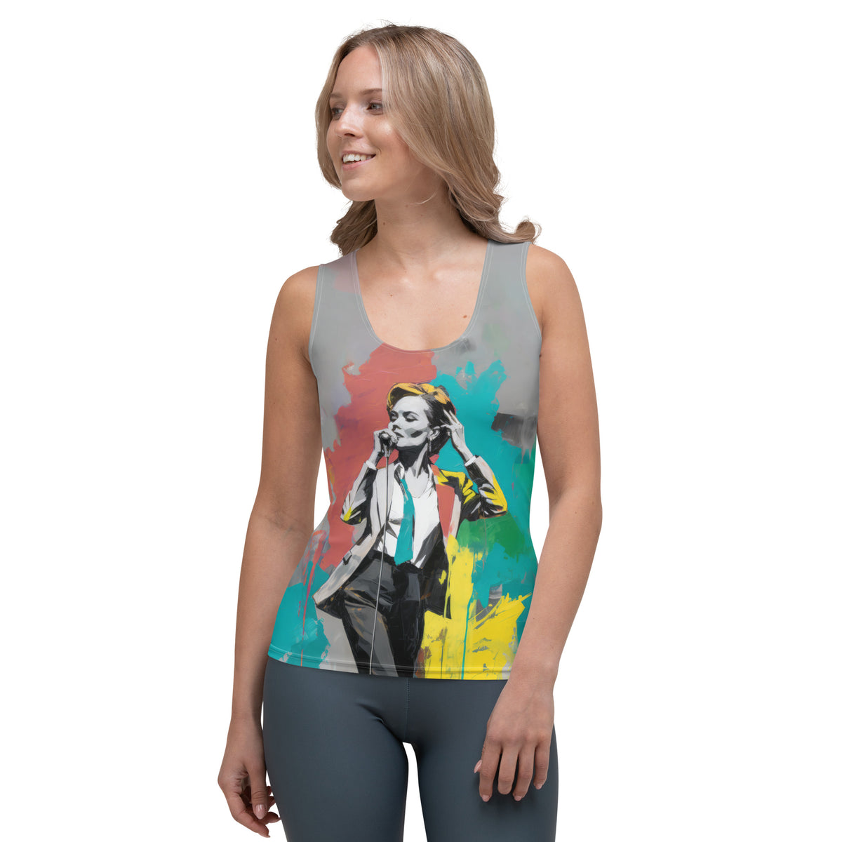 Abstract Brush Strokes Tank Top