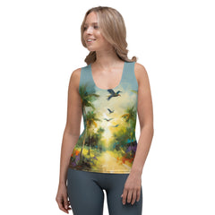 Starry Night Reflection All-Over Print Women's Tank Top