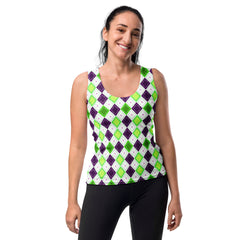 Diamond Elegance All-Over Print Women's Tank Top