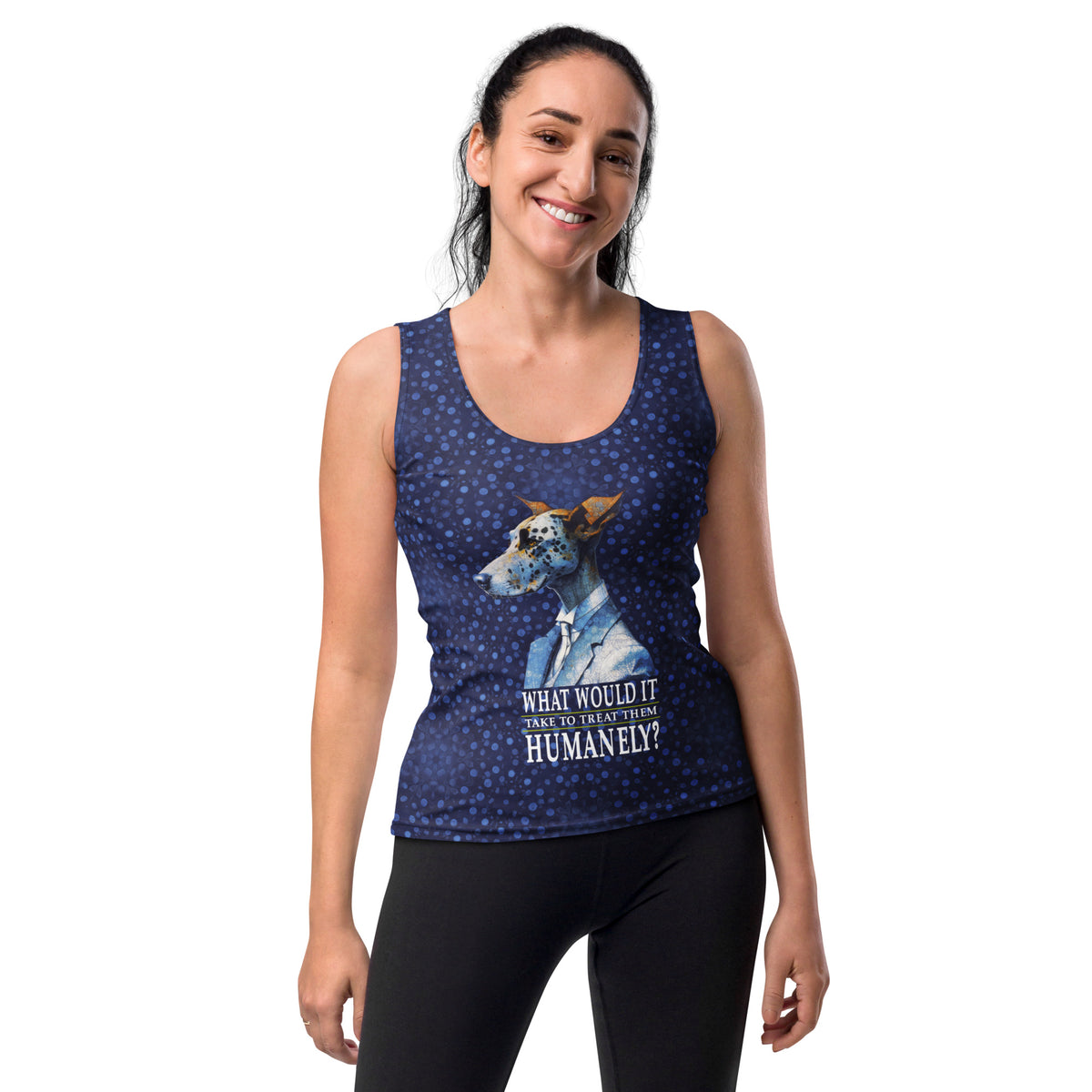 Jazzy Cat Saxophonist All-Over Print Women's Tank Top