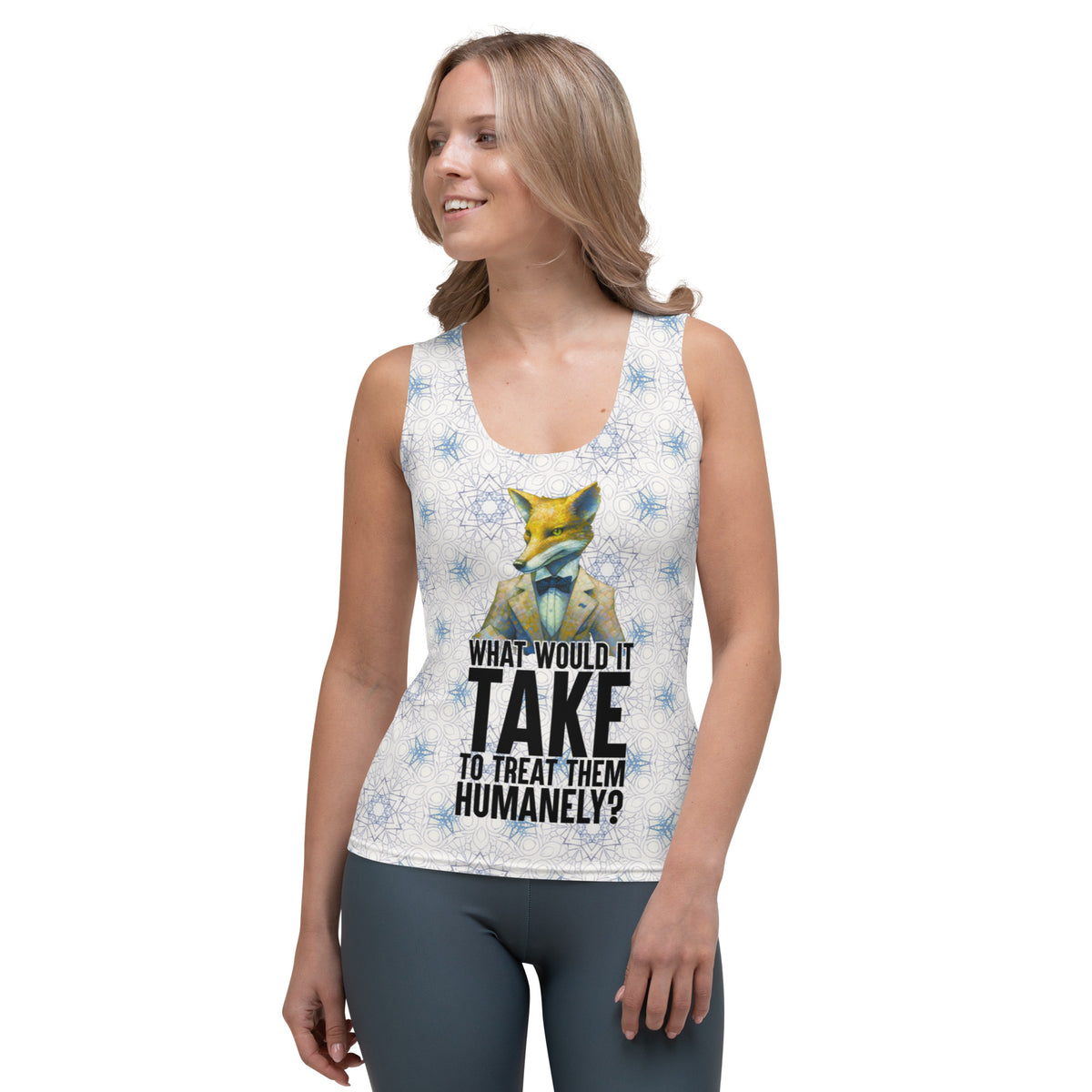 Playful Monkey Musician All-Over Print Women's Tank Top