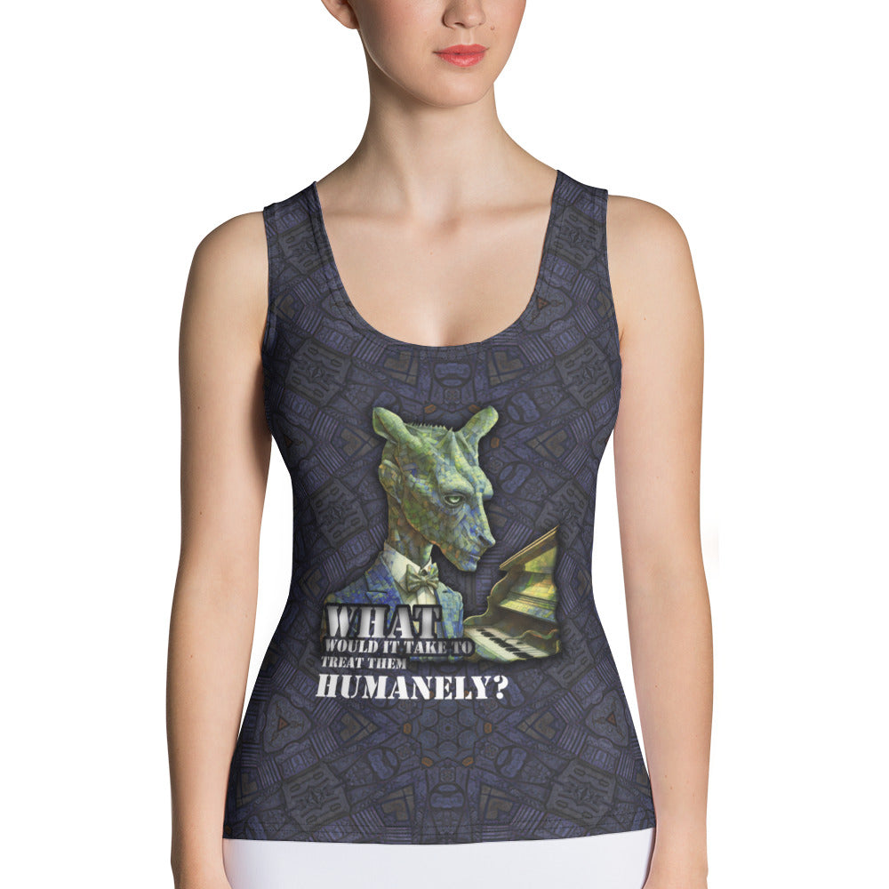 Whimsical Whale Dancer All-Over Print Women's Tank Top