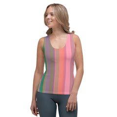 Fiesta Fiesta Colorful Stripe All-Over Print Women's Tank Top