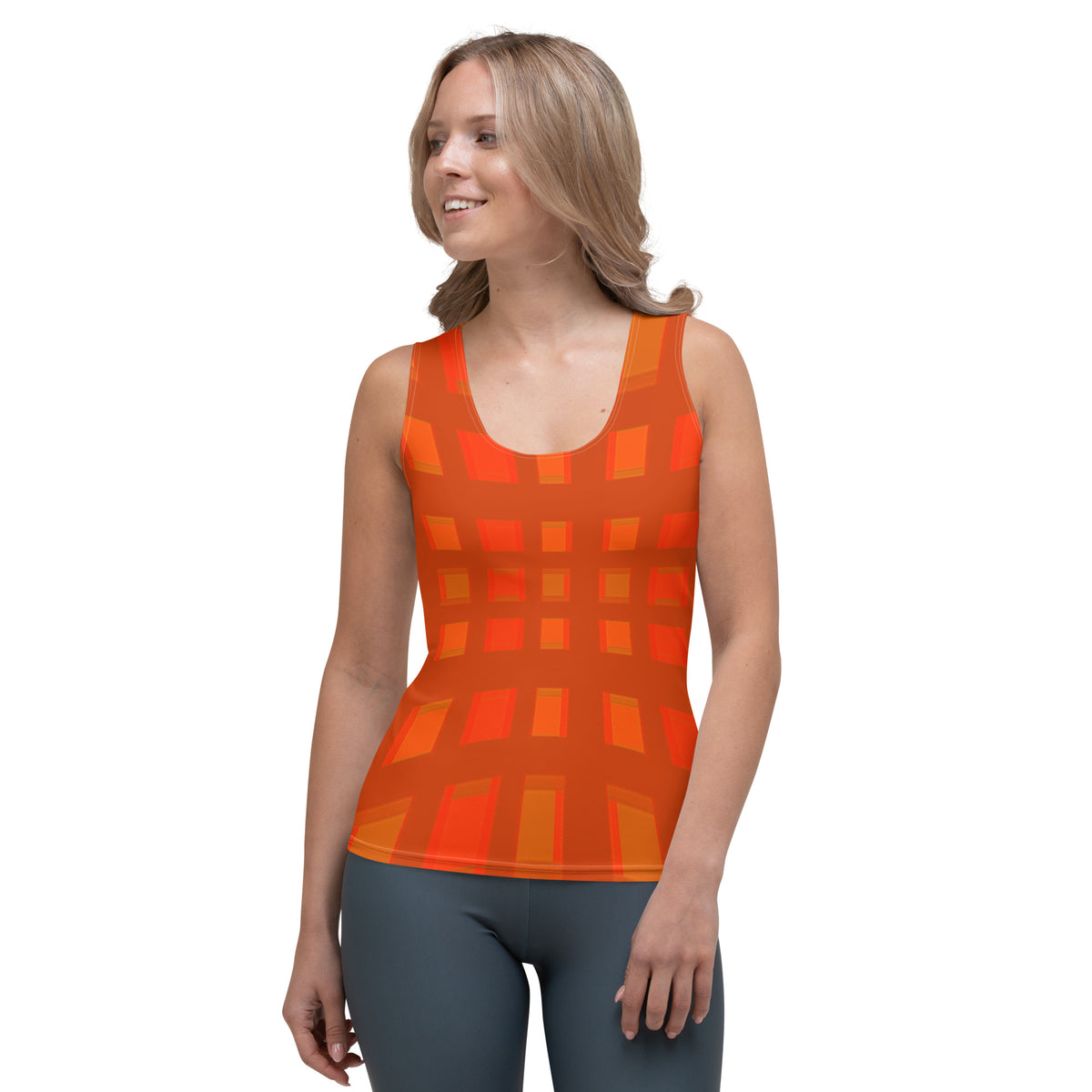 Sunset Serenity tank top for women in vibrant colors