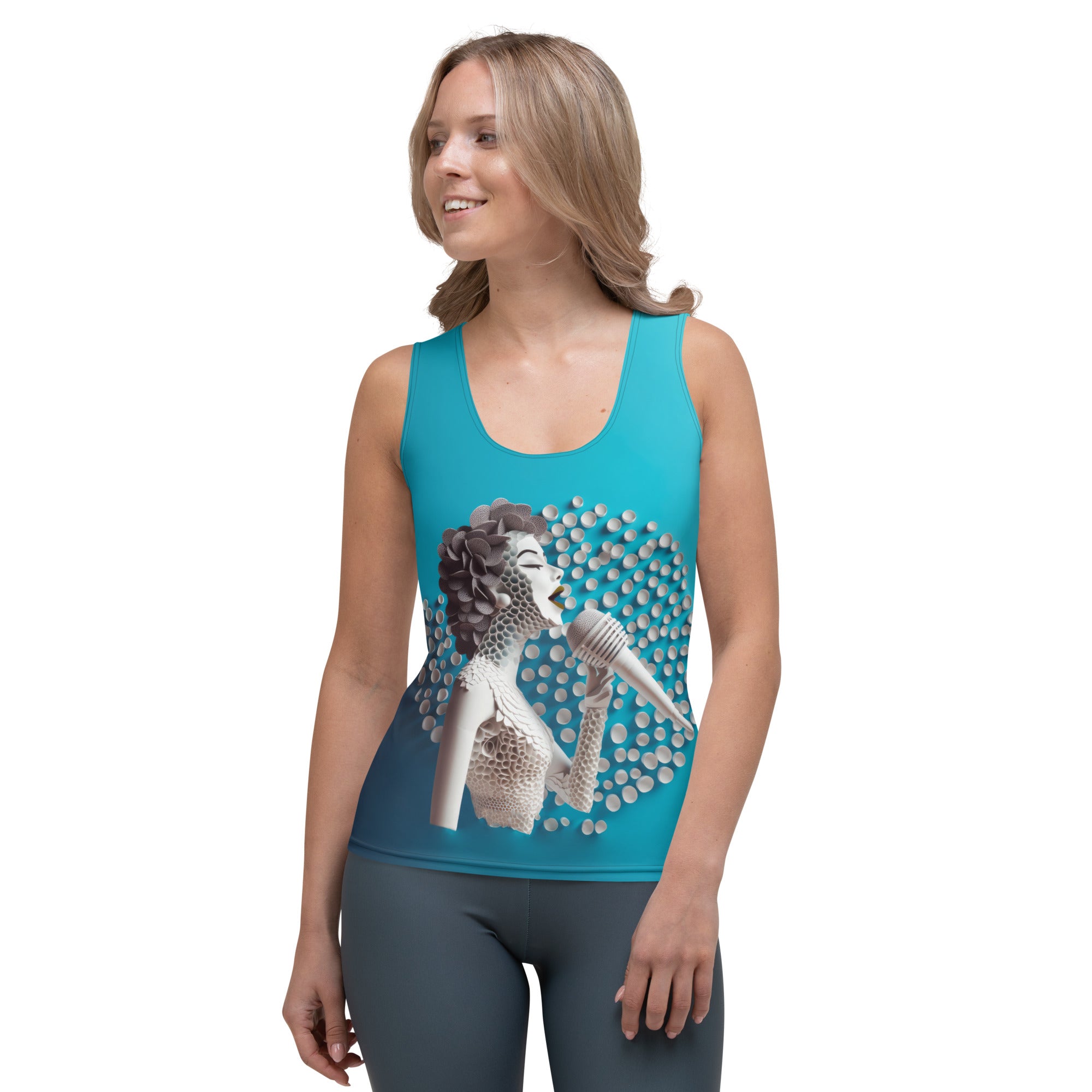 Elegant Classical Serenity Women's Tank Top on white background.