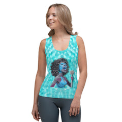 Electric Symphony Women's Tank Top front view on model