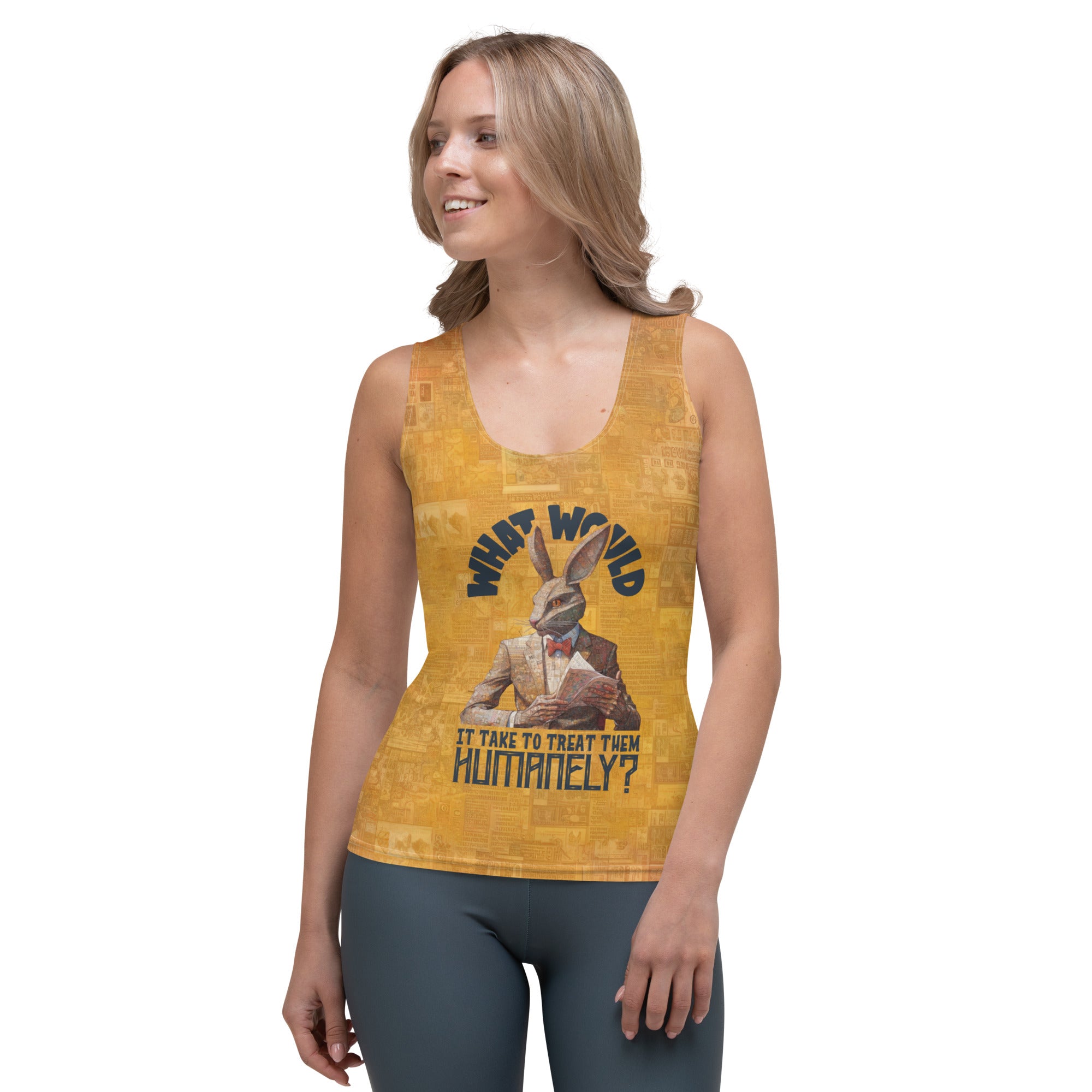 Tropical Toucan Tango tank top for women in vibrant colors.