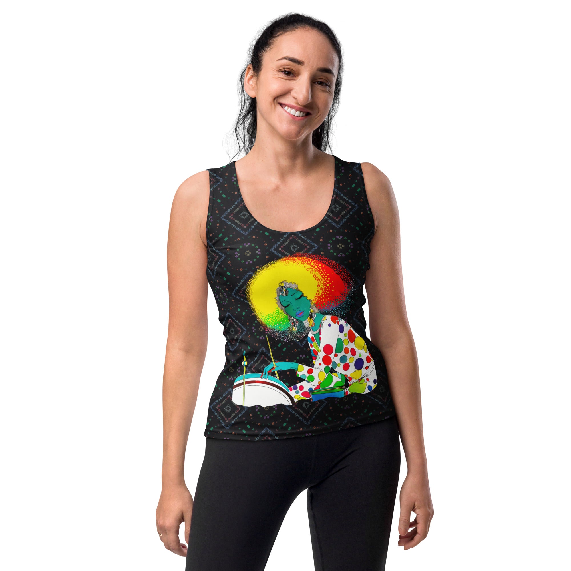 Dreamy Daisy Women's Tank Top Front View.