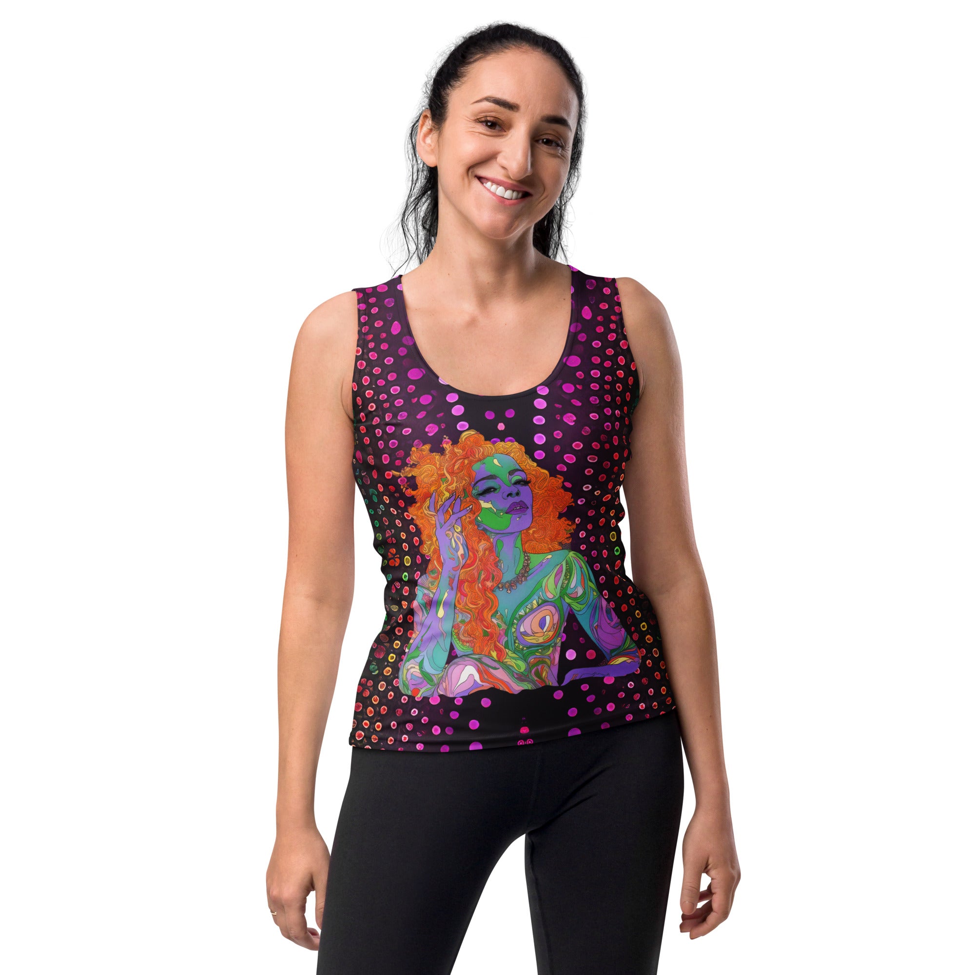Blossom Bliss Women's Tank Top Front View.
