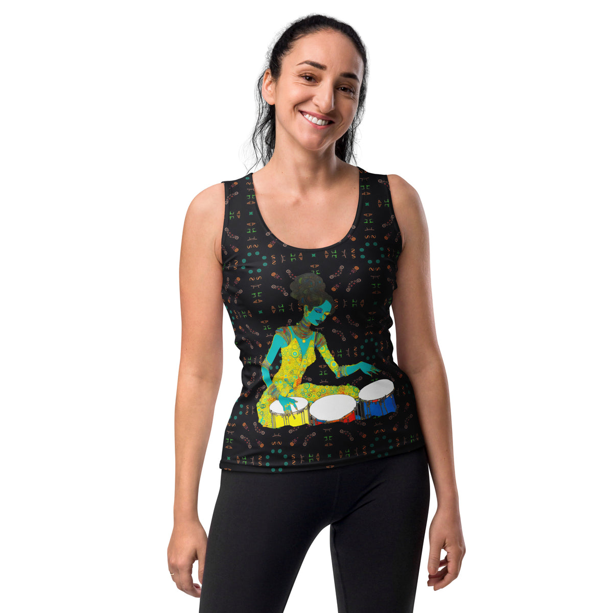Wildflowers Wanderlust Women's Tank Top on a clothing mannequin.