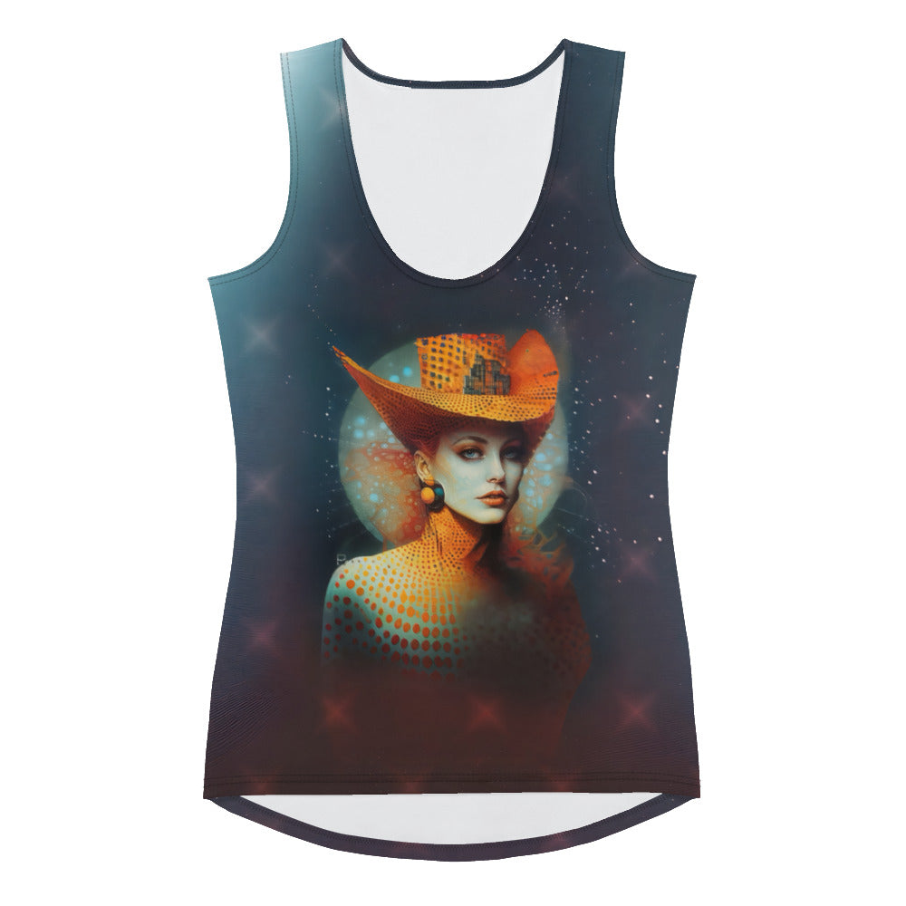 Lunar Luminescence tank top for women in soft fabric.