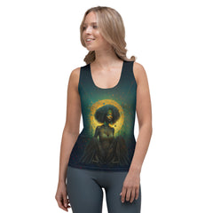 Front view of Ethereal Elegance Women's Tank Top in a soft, flowy fabric.