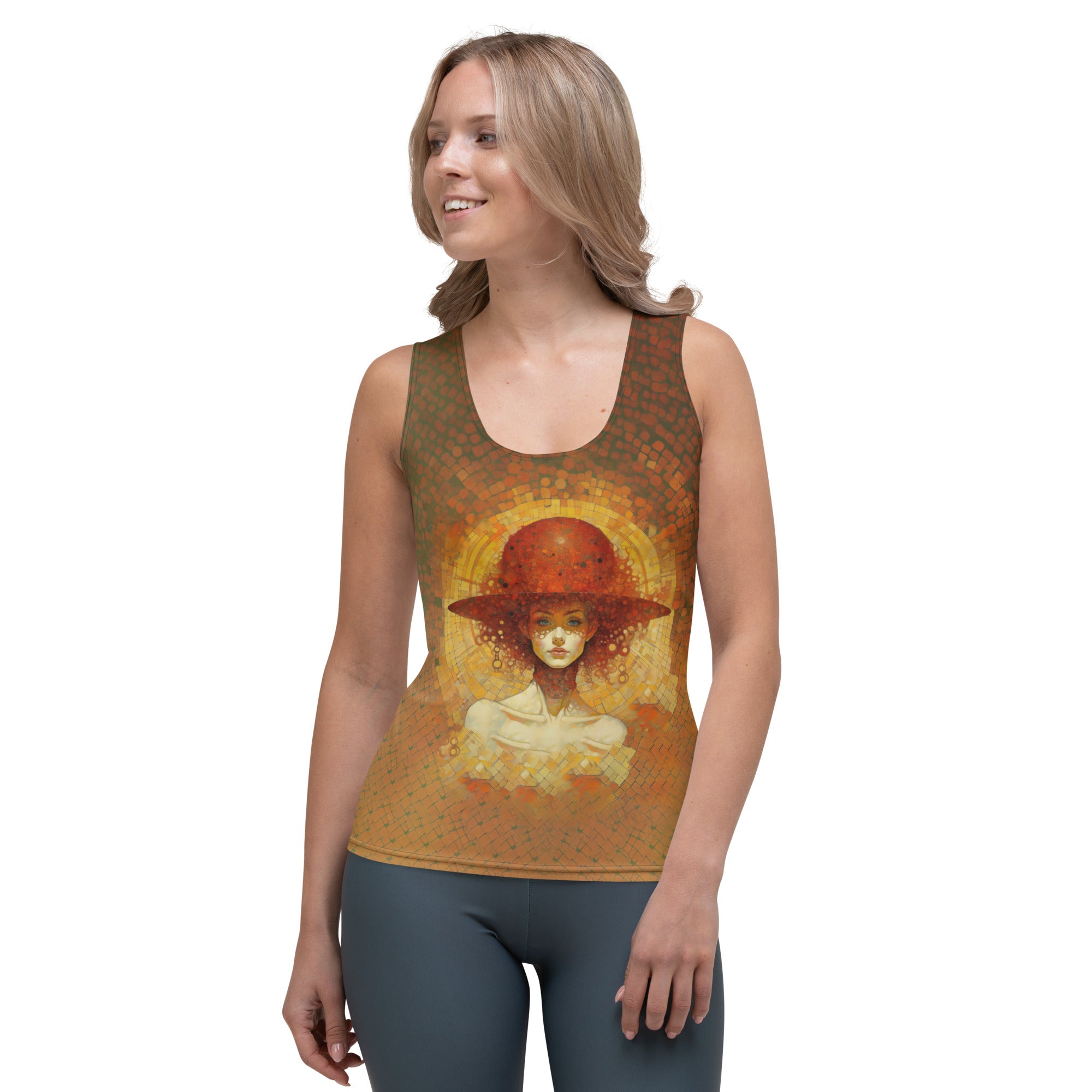 Front view of Ethereal Enchantment Women's Tank Top in elegant design